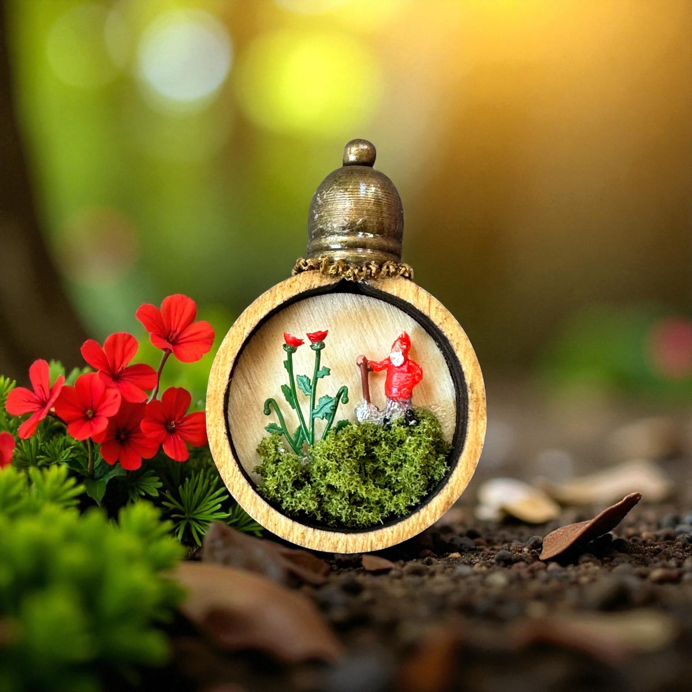 Tiny Red Flowers Scene